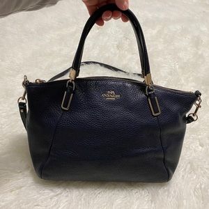 Coach Navy Leather Handbag Crossbody